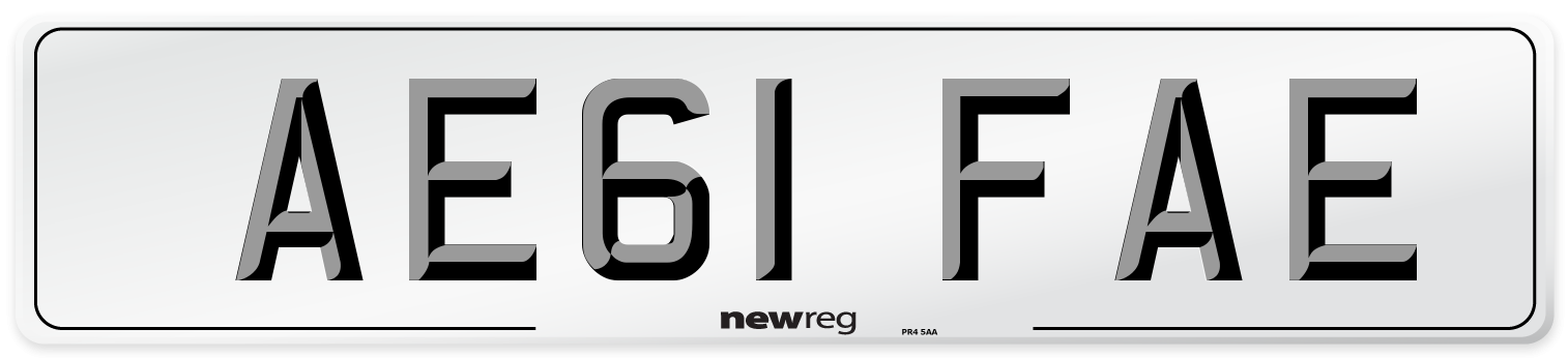 AE61 FAE Number Plate from New Reg